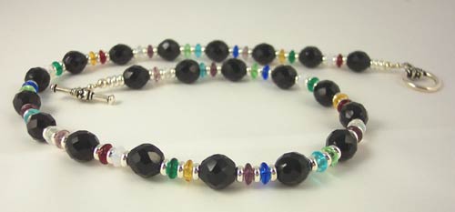 Black Czech Fire Polish Beads